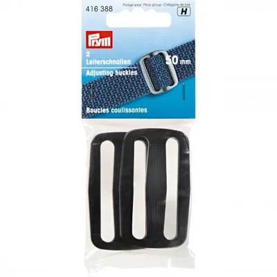 Produktbild von PRYM Leiterschnallen Kunststoff, 50 mm, schwarz