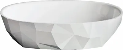 Produktbild von SAT Meda Aufsatzwaschbecken 56 x 37 cm ohne Hahnloch und Überlauf, weiß