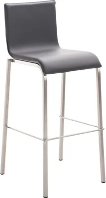 Produktbild von Barhocker Avola Leder Flach E78 grau