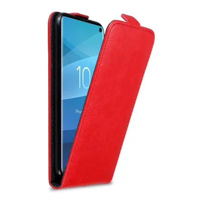 Obrázok produktu pre Cadorabo kryt pre Samsung Galaxy S10 4G ochranný kryt v červenom flipovom puzdre kryt na mobilný telefón