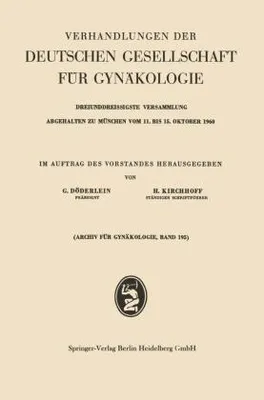 Obrázek produktu pro Verhandlungen der Deutschen Gesellschaft für Gynäkologie