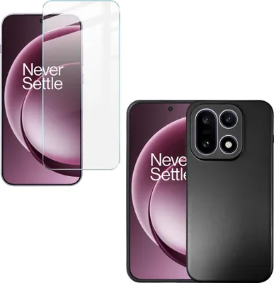 Produktbild von TPU Hülle + Schutzglas für OnePlus 15 9H Glas Cover Full Bundle Set Schwarz