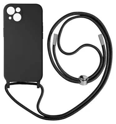 Image de Avizar, coque pour iPhone 13 Mini Semi-Flex Soft-Touch avec cordon, noir