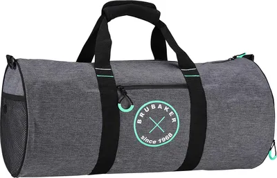 Immagine prodotto di BRUBAKER borsone unisex borsa sportiva o da viaggio con scomparto per le scarpe e tracolla staccabile - grigio antracite melange/menta