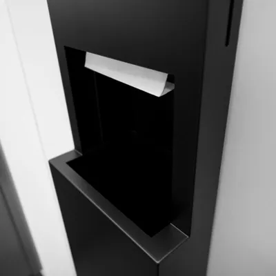 Produktbild von Premium Handtuchspender-Kombination | 32 Liter Volumen | erhältlich in Edelstahl Mattschwarz & Satin, Farbe:Matt-Schwarz
