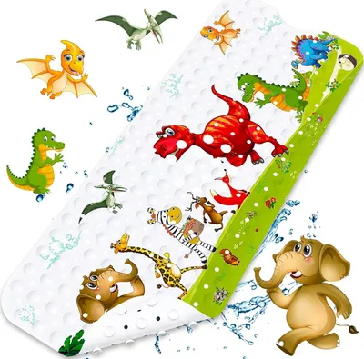 Imagen del producto de Alfombrilla antideslizante para bañera, 100 x 40 cm, extra larga, con ventosas, lavable