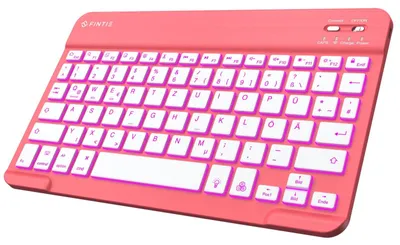 Obrázok produktu pre Bluetoothová klávesnica s podsvietením v 7 farbách, ružová