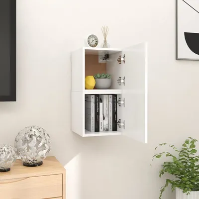 Produktbild von The Living Store TV-Wandschränke 2 Stk. Weiß 30,5x30x30 cm