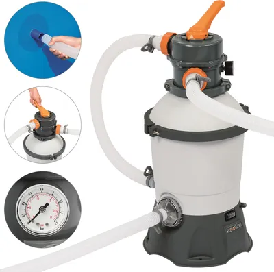 Produktbild von Bestway Flowclear Sandfilteranlage 3.028 l/h Filterpumpe Filteranlage Sandfilter