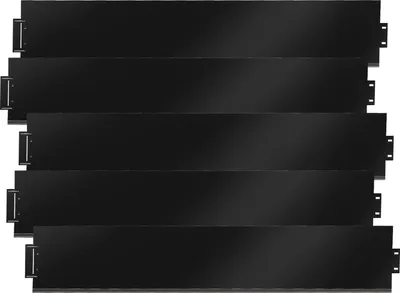 Produktbild von Jayseuw Rasenkante Metall Beeteinfassung Beetumrandung Mähkante Palisade Beetrand Schwarz 100x15cm 5m