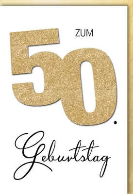 Produktbild von A - 50. Geburtstag - Glückwunschkarte im Format 11,5 x 17 cm mit