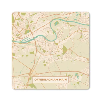 Produktbild von MuchoWow® Mauspad Mousepad Karte - Jahrgang - Offenbach am Main - Karte 20x20 cm - Mousepads - Maus Mat - Pad - Mausunterlage - Desk Mat - Bureauartikeln