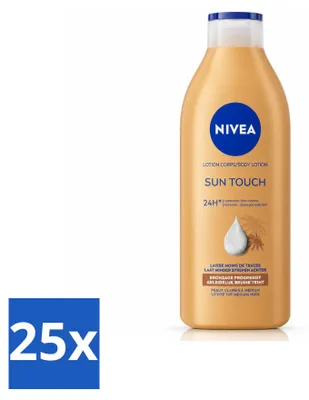 Produktbild von 25 x NIVEA Sun Touch Bräunungs-Bodylotion – 400 ml - Vorteilspackung - 25 Stücke