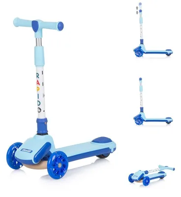 Productafbeelding van Chipolino kinderloopfiets Rapido, met antislip handgrepen, achterrem, opvouwbaar, LED-verlichting (blauw)