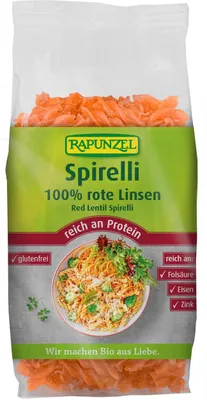 Produktbild von Rapunzel 217072, Spiral, Kurze Nudeln, 343 kcal, 1453 kJ, 1,7 g, 56 g