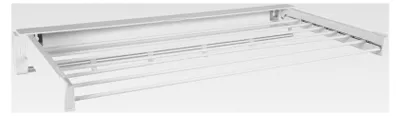 Produktbild von Wandmontierter Wäscheständer, Handtuchhalter für das Bad, Edelstahl Balkonständer, ausziehbarer Wäschetrockner mit 7 Stangen, bis zu 2 kg, 84 * 43,5 * 6 cm, Weiß