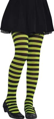 Produktbild von Kinder-Strumpfhose schwarz-grün-gestreift