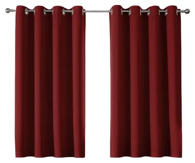 Obrázek produktu pro CUCRAF Hotové zatemňovací závěsy Sada 2 kusů 137x132 cm Červené