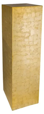 Produktbild von VIVANNO Podest Fiberglas PODEST Säule, Blattgold Blattoptik hochglanz - 30x30x100 cm