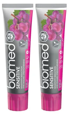 Obrázok produktu pre BIOMED – Zubná pasta – Výhodné balenie 2 ks – Sensitive – Pre citlivé zuby – Bez fluoridu