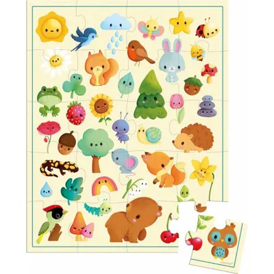 Produktbild von Janod Naturbild Puzzle Mehrfarbig  Mehrfarbig One Size