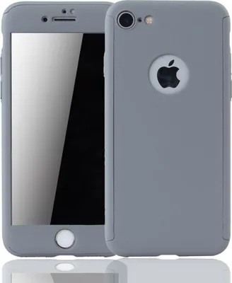 Produktbild von Handyhülle Schutzhülle für Apple iPhone 6 / 6s Plus Full Case Cover Displayschutz 360 Grau