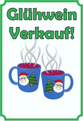 Produktbild von Glühwein Verkaufsschild Schild Hochkant A0 (841x1189mm)