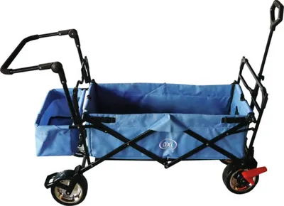 Imagen del producto de AXI AB210 Carro de mano plegable con techo, bolsa, freno y barra de empuje Gris | Carro plegable / carro de jardin / carro de mano