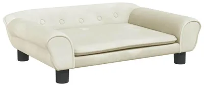Immagine prodotto di vidaXL Letto per cani Crema 70x48x22 cm Velluto