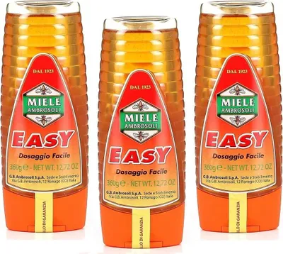 Produktbild von 3x Ambrosoli Easy Dosaggio Facile Miele di Fiori Blüten-Honig-Mischung 360g Squeeze Wildblumenhonig Honig