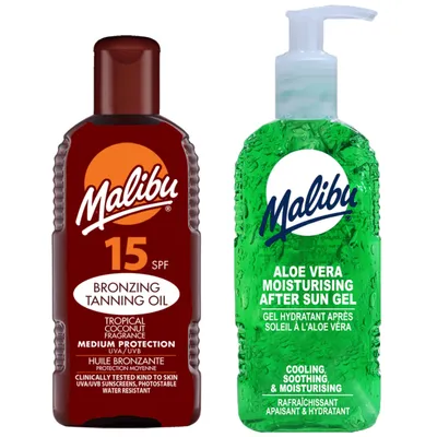 Obrázek produktu pro Malibu Sun Oil SPF15 200ml + Aloe Gel po opalování 200 ml