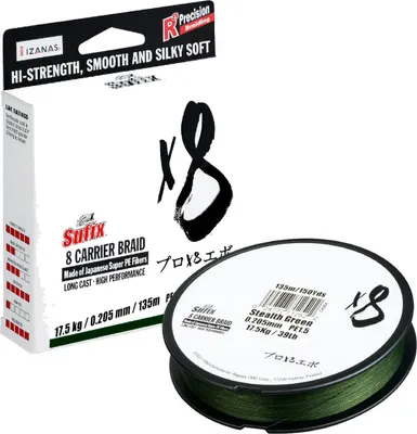 Produktbild von Sufix Geflochtene x8 Angelschnur 150m Grün 20kg 0,235mm