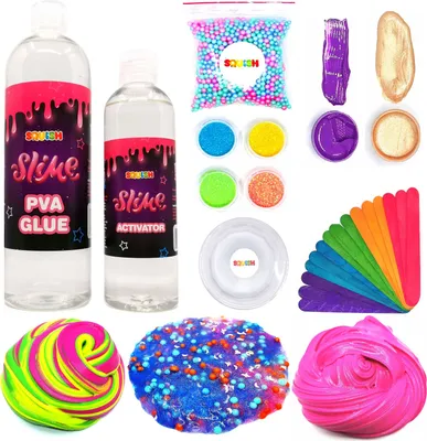 Produktbild von Rainbow Magic Box DIY kreatívna sada na výrobu vlastného slizu Plastová hmota Farby, lepidlo, aktivátor