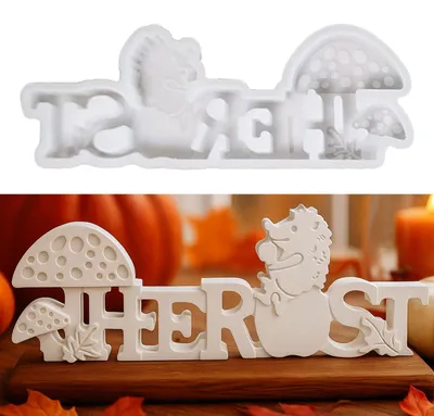 Immagine prodotto di Stampi in silicone a tema autunnale: zucca e riccio