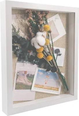 Produktbild von Glasvitrine mit Lederhintergrund und 6 Stecknägeln für Erinnerungsstücke und Fotos, 11x14 Zoll