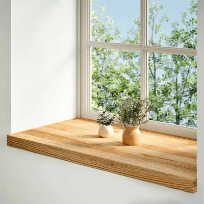 Immagine prodotto di Davanzali 2 pz Marrone Chiaro 90x40x2 cm Legno Massello Rovere
