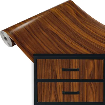 Produktbild von Klebefolie Möbel 67x100 cm - Gold Nussbaum - Selbstklebende Möbelfolie in Holzoptik - Folie für Möbel ideal zum Renovieren von Schränken, Türen und Arbeitsplatten