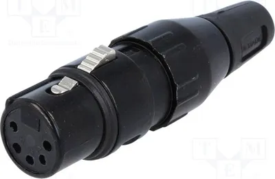 Immagine prodotto di 1 connettore per saldatura di cavi, 50V, 708-0500 - Connettore, connettore femmina, diritto, 5 pin