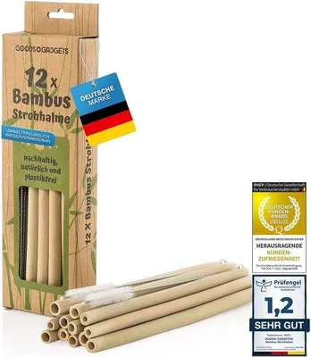 Produktbild von Wiederverwendbare Bambusstäbchen 12 Stück ökologisch