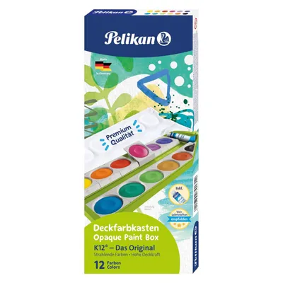Image de PELIKAN 701310 Coffret d'encre opaque 735K/12 - 12 couleurs + 1 blanc opaque, vert