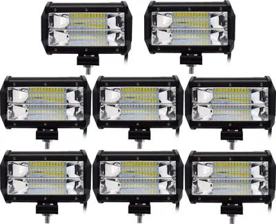 Produktbild von Greenmigo 8X 72W LED Arbeitsscheinwerfer Zusatzscheinwerfer Auto 12V 24V Scheinwerfer Offroad Flutlicht Spotlight 6000K Wasserdicht IP67 Arbeitslicht