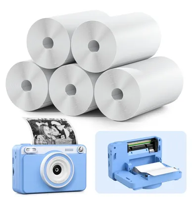 Productafbeelding van 5 rollen printpapier voor kindercamera, instant print thermisch papier