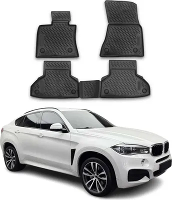 Image de 2014-2019 BMW X6 F16 F86 Tapis de sol en caoutchouc noir 4 pcs