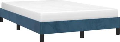 Produktbild von vidaXL Bettgestell ohne Matratze Dunkelblau 120x200 cm Samt
