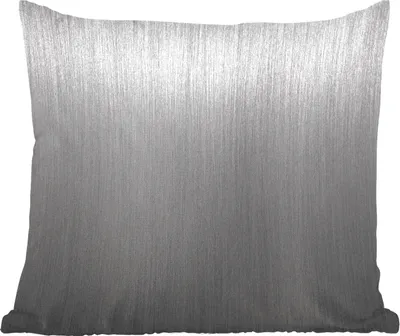 Produktbild von MuchoWow® Zierkissen Sofakissen Wohnzimmer Dekokissen 40x40 cm Metalldruck - Grau - Linie - Foto Kissen - Schlafzimmer Dekoration
