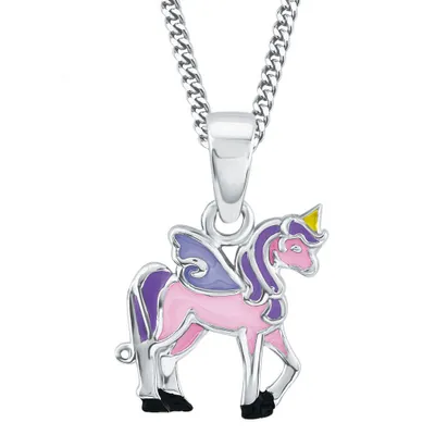 Produktbild von Prinzessin Lillifee 2013154 Mädchen Collier Einhorn Silber Rosa 38 cm