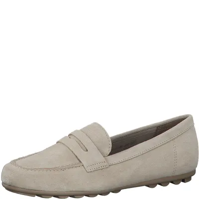 Produktbild von Tamaris Damen Slipper Leder Mokassin Penny Loafer sportlich 1-24229-42, Größe:38 EU, Farbe:Beige