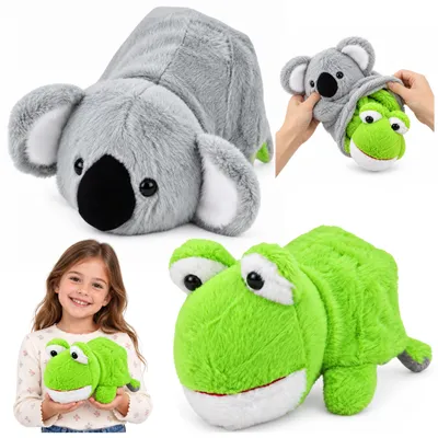 Produktbild von 2-in-1-Wendekoala-Frosch-Plüschtier 25 cm