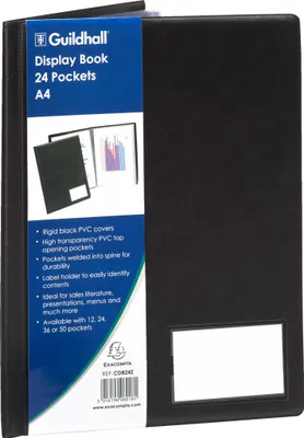 Image de Exacompta 5x Protège-documents premium PVC Goldline® 48 vues A4 Noir CDB24Z