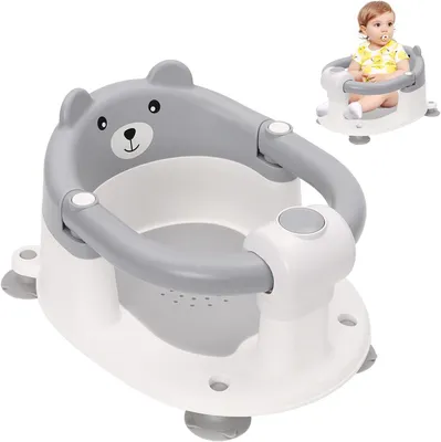 Image de Siège de bain pour bébé, de 6 à 24 mois, avec 4 ventouses, antidérapant, pour baignoire